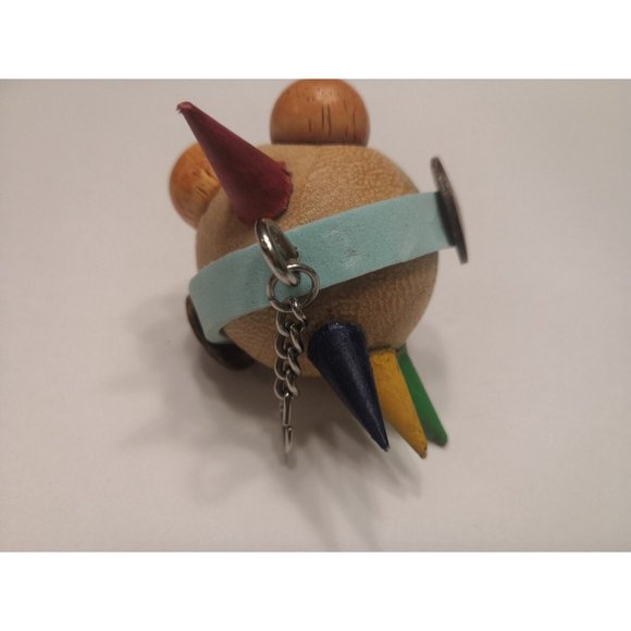 Eclectic Wooden Hanging Figure With Chain. - Picture 6 of 10